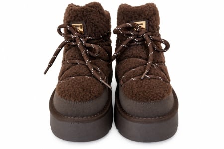 LH502658COF - ŽENSKE UGG ČIZME SA KRZNENIM DETALJIMA I DEKORATIVNIM PERTLAMA - Img 3