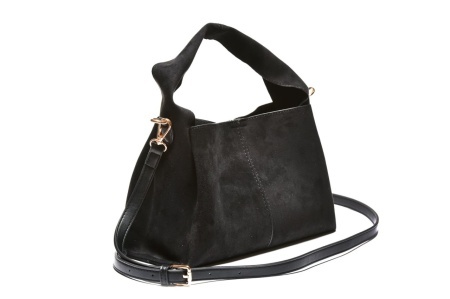 T012629BLK – Crna moderna mekana velur torba - Img 2