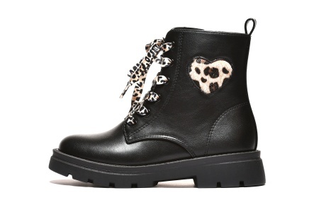 CH252531BLK - Crne dečije čizme da animal print detaljima