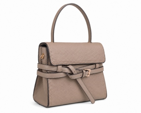 T012691BEI - Bež torbica sa ručkom i ukrasnim kaišem - Img 2