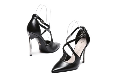 L242682BLK - ŽENSKE SALONKE SA GRACIOZNIM KAIŠEVIMA I ELEGANTNOM TANKOM PETOM - Img 2