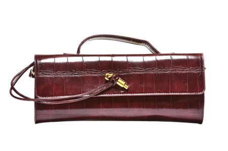 T012532BUR – Burgundy pismo torba, kroko dezen