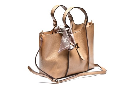 T012671TAP - Taupe elegantna torba sa ukrasnom maramom - Img 2