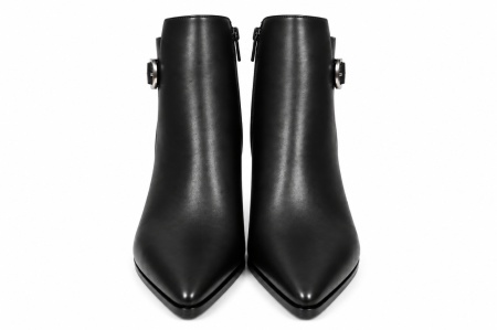 LH352625BLK - ŽENSKE ČIZME SA DEBELOM ŠTIKLOM I ELEGANTNIM KAIŠEM - Img 4