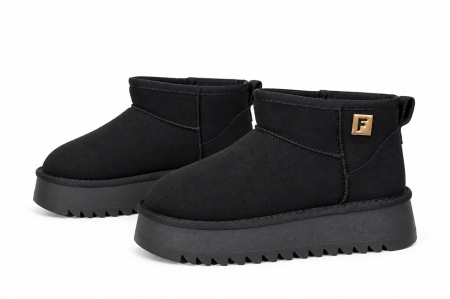 LH502632BLK - ŽENSKE UGG ČIZME SA TOPLOM KRZNENOM POSTAVOM I UKRASNIM DETALJEM - Img 2