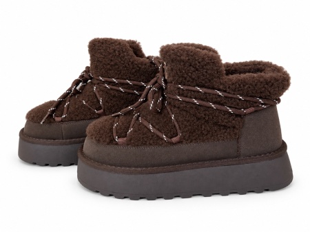 LH502658COF - ŽENSKE UGG ČIZME SA KRZNENIM DETALJIMA I DEKORATIVNIM PERTLAMA - Img 4