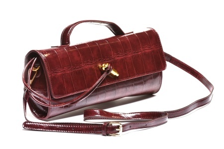 T012532BUR – Burgundy pismo torba, kroko dezen - Img 2