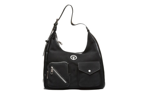 T012590BLK – Crna velika torba od brušenog materijala