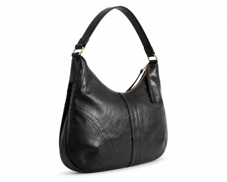 T012676BLK - Crna torba mekane forme sa dekorativnim priveskom - Img 2