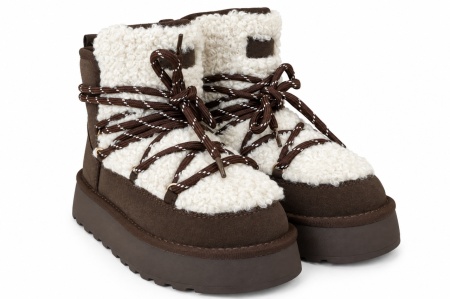 LH502659COF - ŽENSKE UGG ČIZME SA KRZNENOM POSTAVOM I KONTRASTNIM PERTLAMA - Img 2