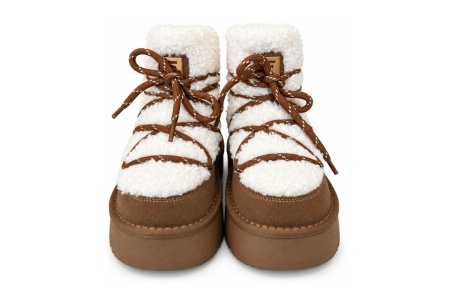 LH502658CAM - ŽENSKE UGG ČIZME SA KRZNENIM DETALJIMA I DEKORATIVNIM PERTLAMA - Img 2
