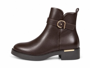 LH352607COF - ŽENSKE ČIZME RAVNE SA ELEGANTNOM ZLATNOM KOPČOM