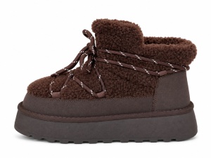 LH502658COF - ŽENSKE UGG ČIZME SA KRZNENIM DETALJIMA I DEKORATIVNIM PERTLAMA