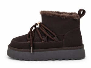 LH502656COF - ŽENSKE UGG ČIZME SA KRZNENOM POSTAVOM I DEKORATIVNIM KAIŠEVIMA