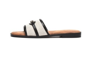 LP762671BLK - Ženske ravne papuče