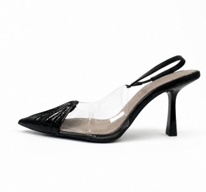 LS242690BLK - ŽENSKE SANDALE SA ŠTIKLOM I ELEGANTNIM KAIŠEM