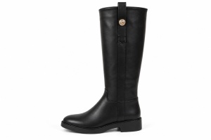 LX562617BLK-PU - ŽENSKE ČIZME RAVNE KLASIČNE ELEGANTNE LINIJE