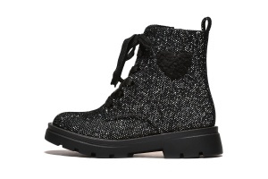CH252531PEW - Crne glitter dečije čizme