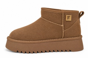 LH502632CAM - ŽENSKE UGG ČIZME SA TOPLOM KRZNENOM POSTAVOM I UKRASNIM DETALJEM