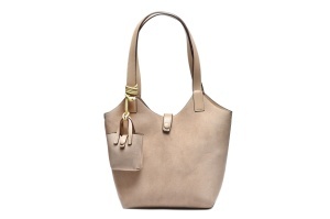 T012675TAP - Taupe ceger torba sa dekorativnom mini torbicom