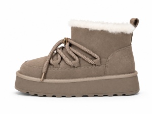 LH502656TAP - ŽENSKE UGG ČIZME SA KRZNENOM POSTAVOM I DEKORATIVNIM KAIŠEVIMA