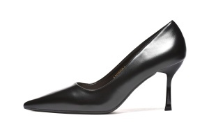L242665BLK - ŽENSKE SALONKE ELEGANTNE SILUETE SA TANKOM PETOM I ŠPICASTIM VRHOM