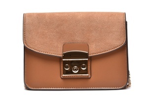 T012686CAM - Camel torbica sa preklopom i zlatnom kopčom