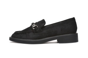 L212675BLK - ŽENSKE MOKASINE SA ELEGANTNIM METALNIM UKRASOM