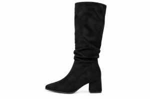 LX352635BLK -ŽENSKE ČIZME SA DEBELOM ŠTIKLOM I ELEGANTNIM DIZAJNOM