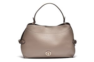 T012607TAP - Taupe klasična trapez tote torba