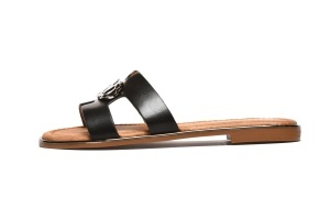 LP212638BLK - Ženske ravne papuče