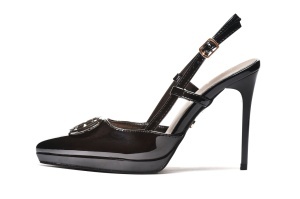 LS242630BLK - Ženske sandale na štiklu