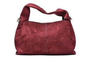 T012629BUR - Burgundi moderna mekana velur torba