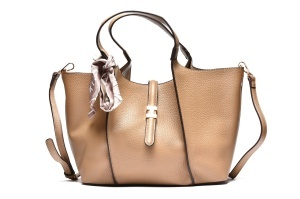 T012671TAP - Taupe elegantna torba sa ukrasnom maramom