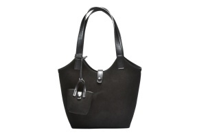 T012675BLK - Crna ceger torba sa dekorativnom mini torbicom