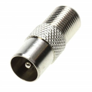 Mufă antenă dreaptă – Adaptor Coax-tată la F-mamă