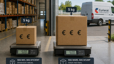 Greutatea volumetrica: de ce platesti transport pentru kilograme pe care coletul nu le are