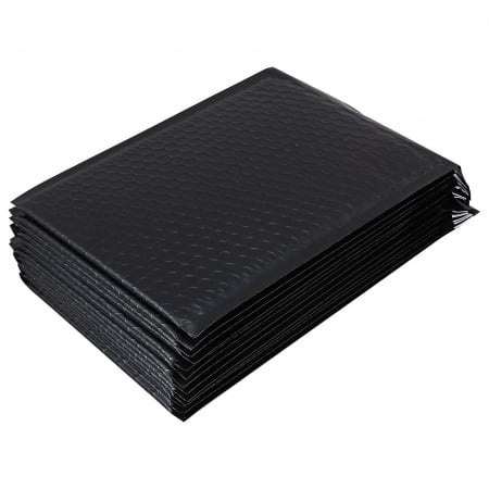 50 buc Pungi plic NEGRU ANTISOC cu bule PLASTIC - 320 x 400 + 50 (A4) mm cu banda adeziva permanenta - imagine 4