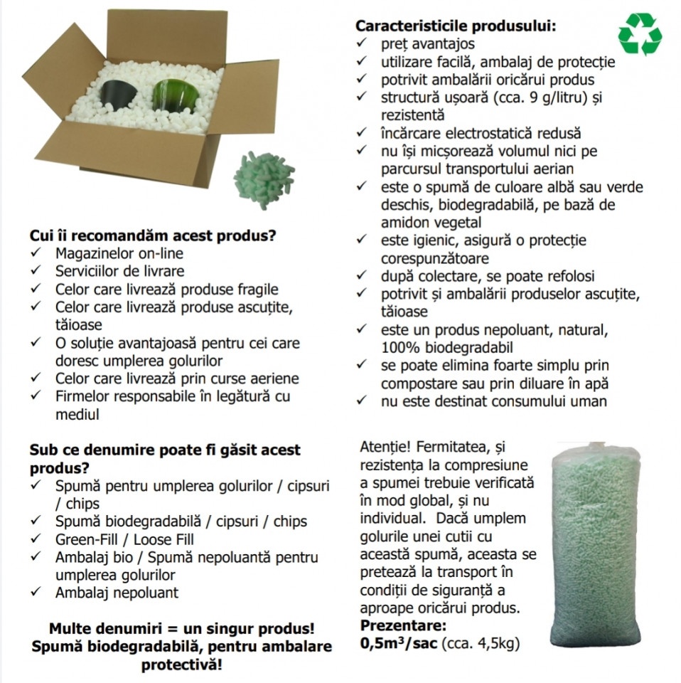 500 L Fulgi Amidon ( biodegradabili ) Verzi - imagine 4