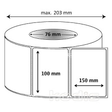 300 buc Eticheta alba AWB 100 x 150 mm - imagine 4