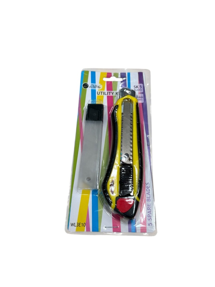 Cutter 18mm, ghidaj metalic + 5 lame rezerva, uz industrial