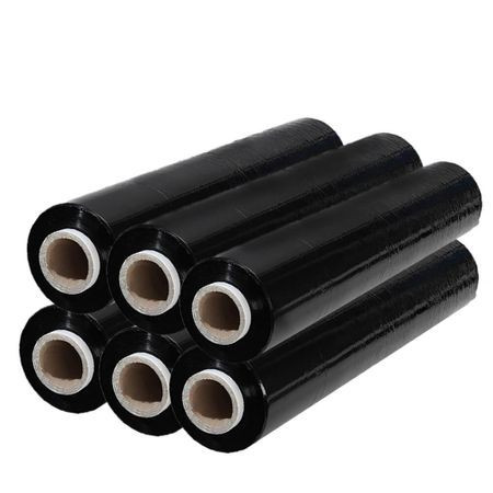 Set 6 buc Folie Stretch manual NEGRU - 2,0 kg / rola 500 mm , 23 my