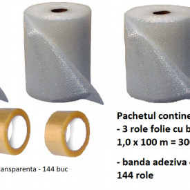 Pachet Scotch TR contine 300 mp bule de 90 microni si 144 buc scotch TR