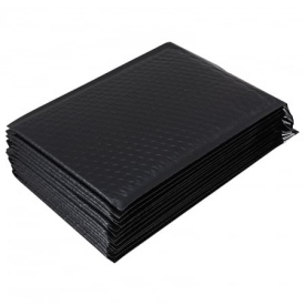 50 buc Pungi plic NEGRU ANTISOC cu bule PLASTIC - 230 x 320 + 50 (A4) mm cu banda adeziva permanenta