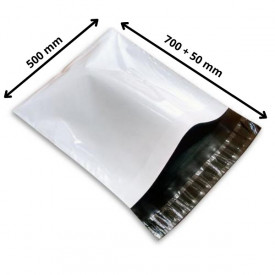 100 buc plic punga curierat 500x700 + 50mm, 60 my
