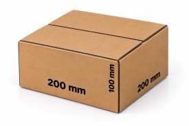 25 buc Cutie carton NATUR 200 x 200 x 100 mm