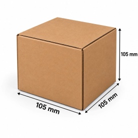 100 buc Cutie carton NATUR 105 x 105 x 105 mm