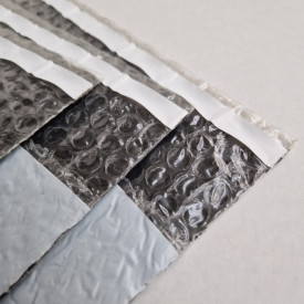 50 buc Pungi plic - GRI - ANTISOC cu bule PLASTIC - 320 x 400 + 50 (A5) mm cu banda adeziva permanenta - Img 2