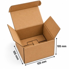 100 buc Cutie carton NATUR 105 x 105 x 105 mm