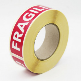 500 buc Rola cu eticheta "FRAGIL" 125x40 mm, autoadezive, 500 buc